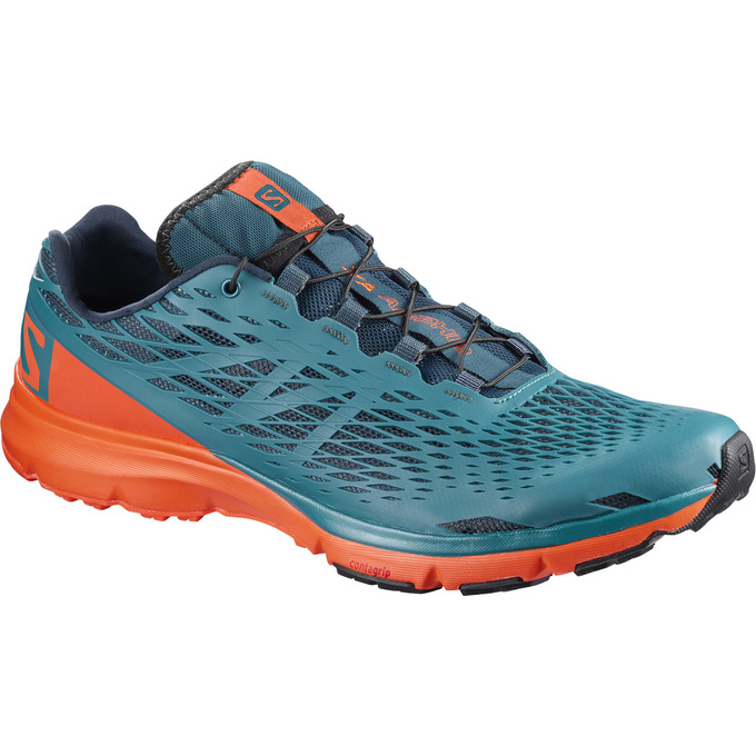 Salomon XA AMPHIB Zapatillas De Running Hombre - Azules / Naranjas - Colombia (58327-UNQV)